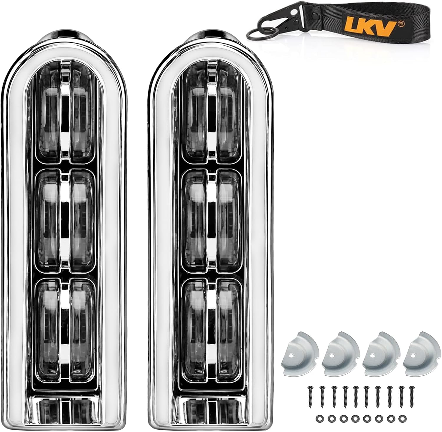 LKV Motorcycle Rear Saddlebag Accent LED Light Reflector