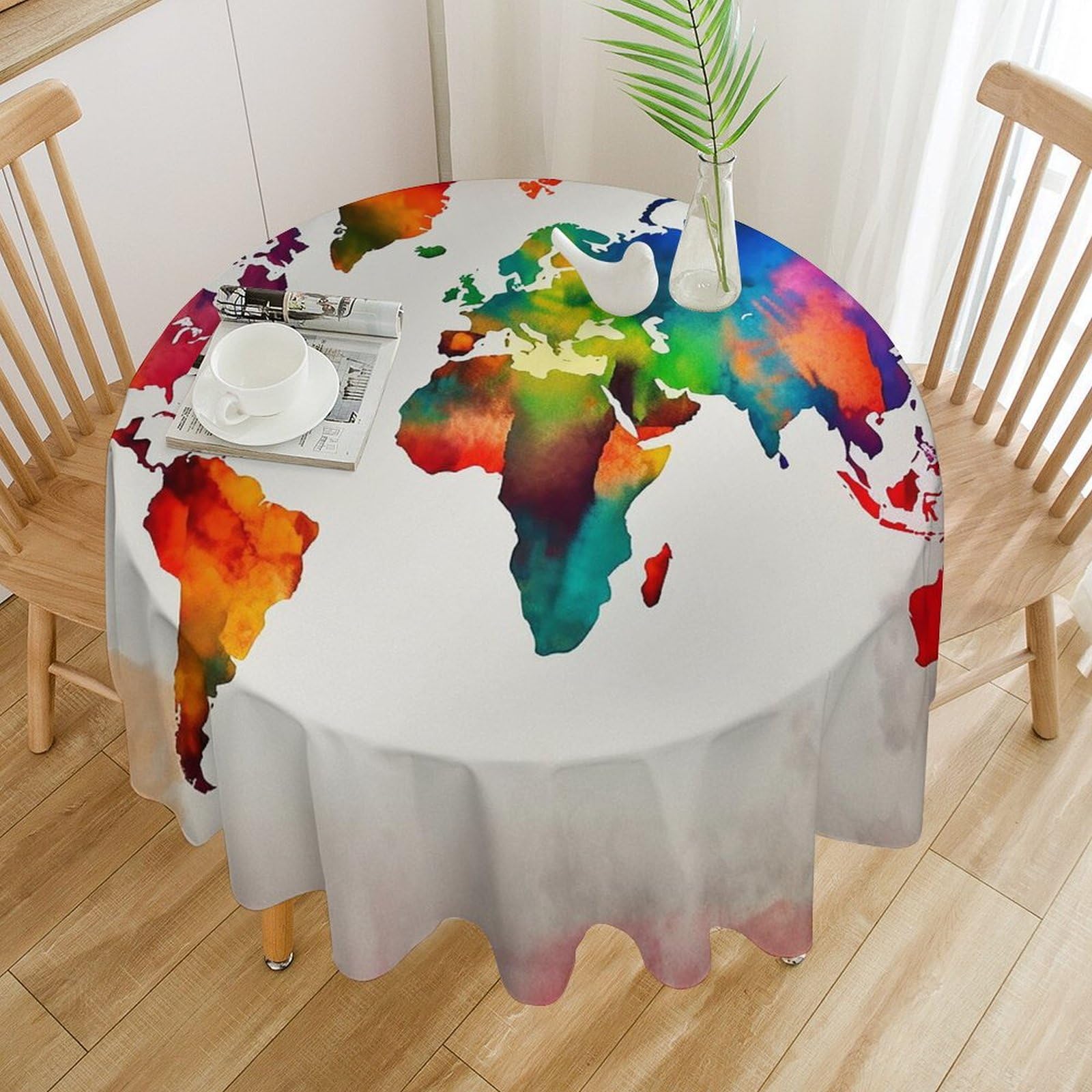 Nappe ronde imperméable pour vos déjeuners en terrasse et banquets