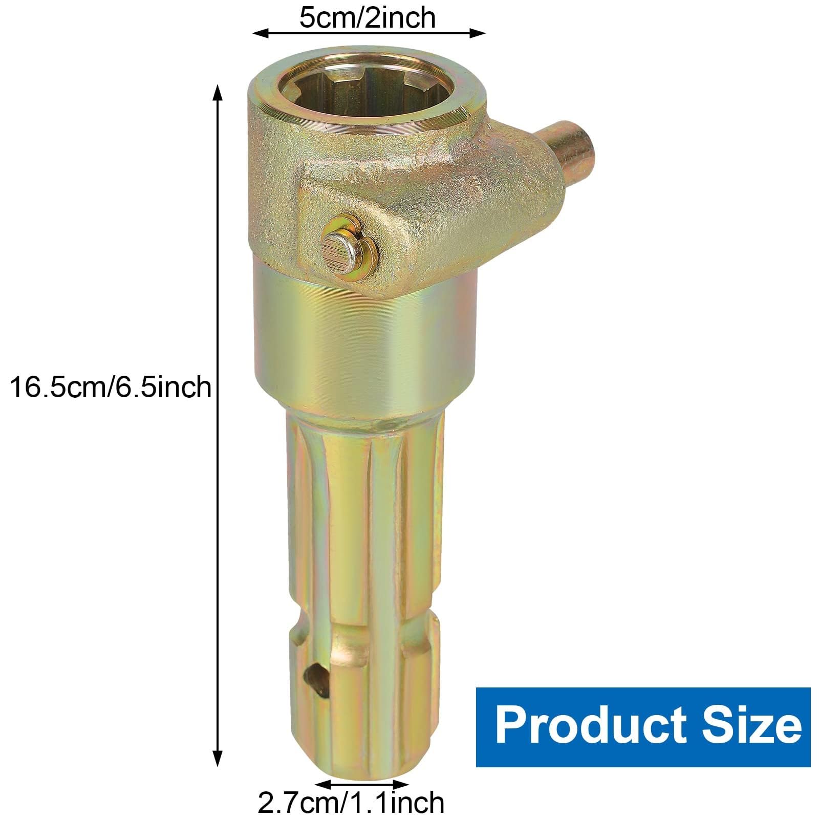 Adaptador extensor de toma de fuerza de 1-3/8 pulgadas, 6 ranuras hembra macho para tractor, extender acortar 70HP PTO adaptador extensor