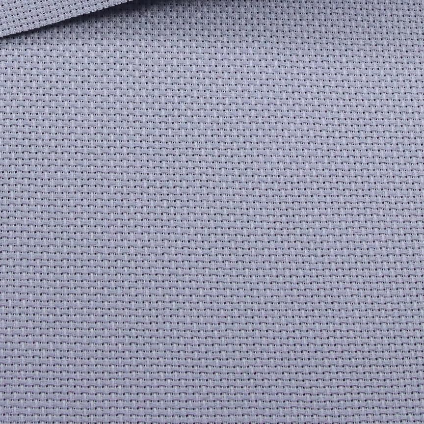 Image of KCS 16CT Counted Cotton Cross Stitch Aida Cloth Fabric (Light Steel Grey, 59 inch x 1 Yard)