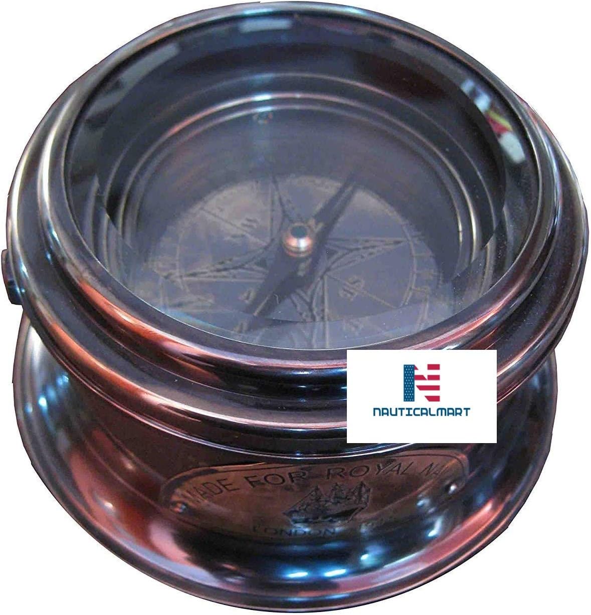 Brass Compass Desktop Nautical Vintage Antique Style Paperweight Gift for Camping Compass, Boating Compass, Gift Compass, Graduation Day Gifts