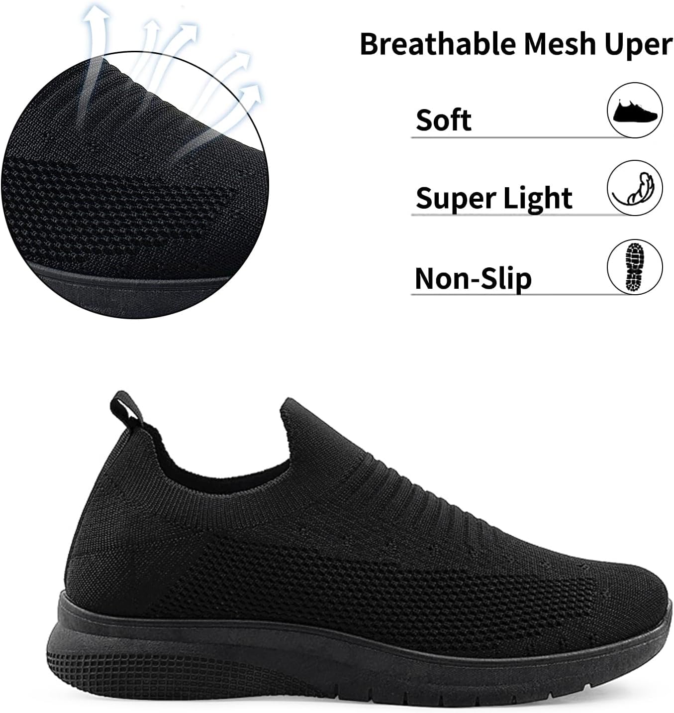 Bernal Sneakers for Women Walking Comfortable Work Shoes for Women Non Slip Lightweight Breathable Tennis Shopping Travel Casual - Image 5