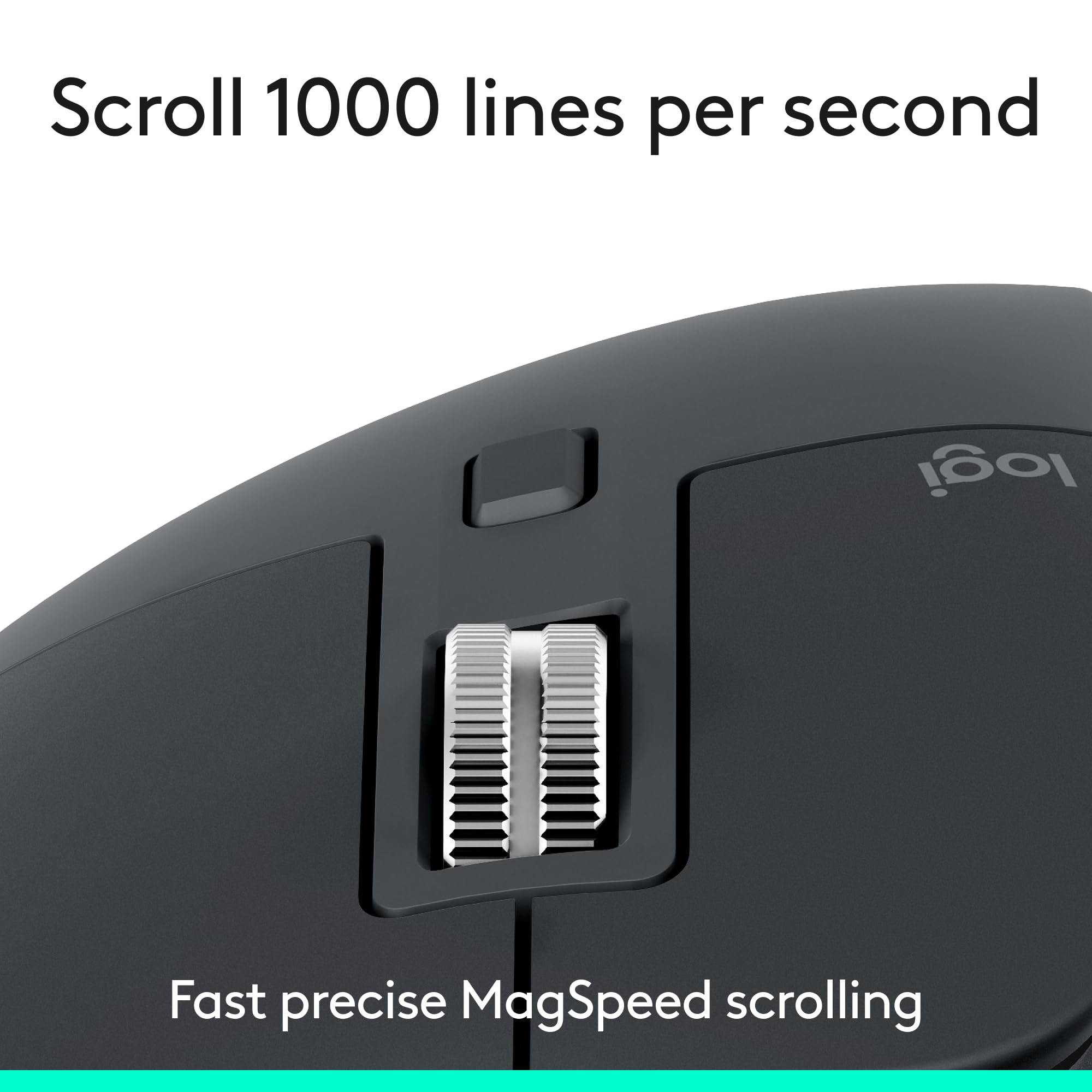 Logitech MX Master 3S Bluetooth Edition Wireless Mouse, No USB Receiver - Ultra-Fast Scrolling, Ergo, 8K DPI, Track on Glass, Quiet Clicks, Works with Apple Mac, Windows PC, Linux, Chrome - Graphite — Amazon image 4