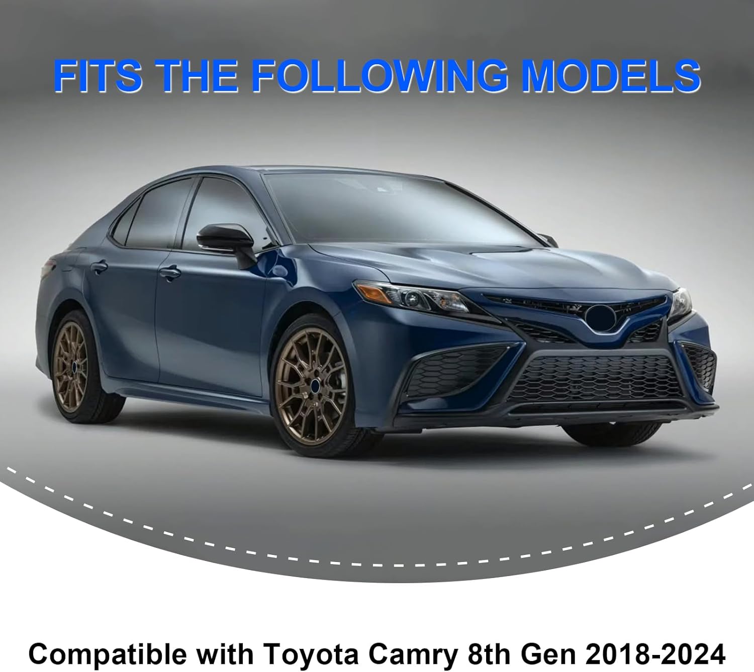 Gloss Black Rear Spoiler Wing Compatible with 2018-2024 8th Gen Toyota Camry LE SE XLE XSE TRD Hybrid