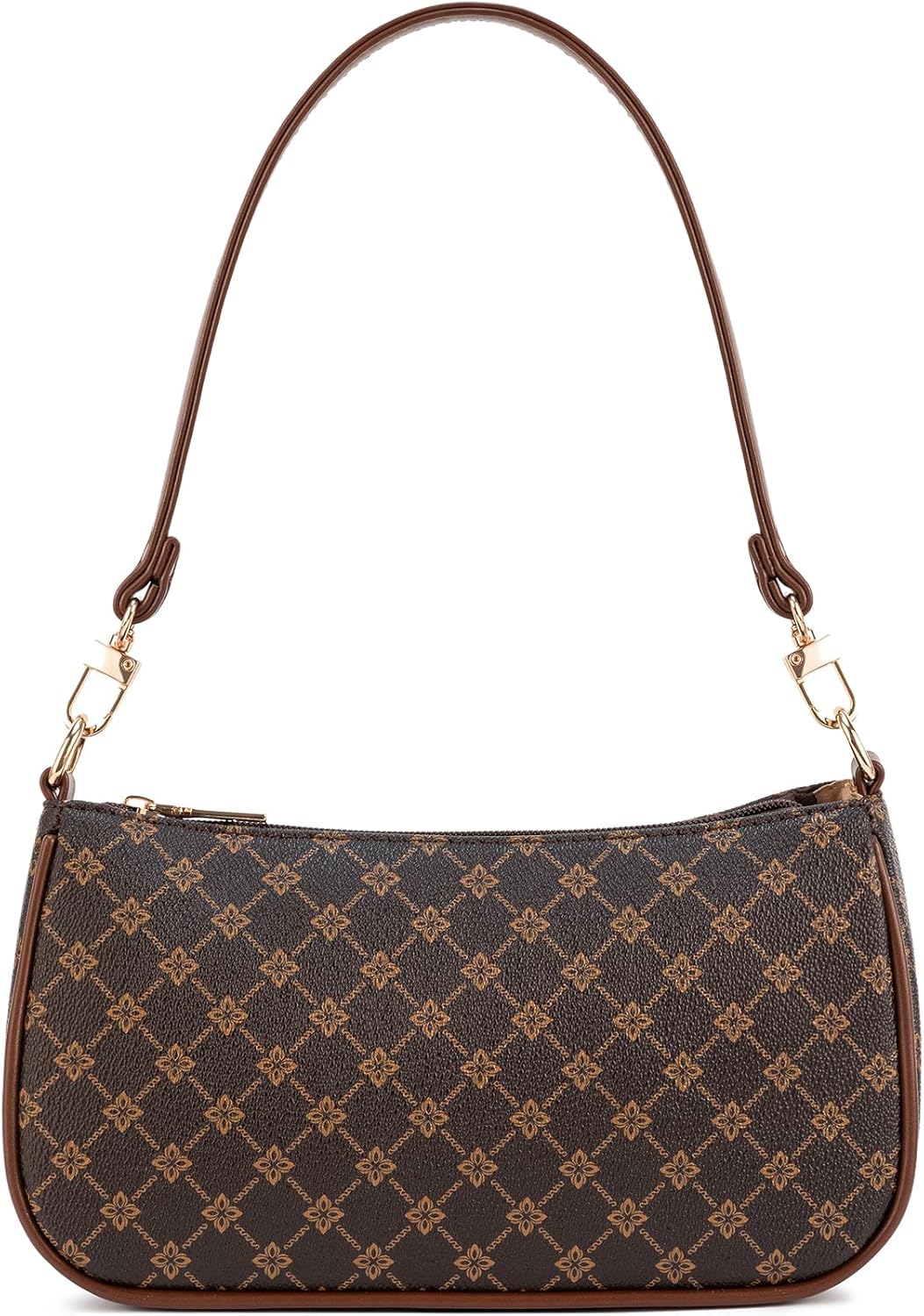 NIUEIMEE ZHOU Shoulder Bag for Women Retro Vegan Leather Classic Clutch Tote HandBags Purses with Zipper Closure