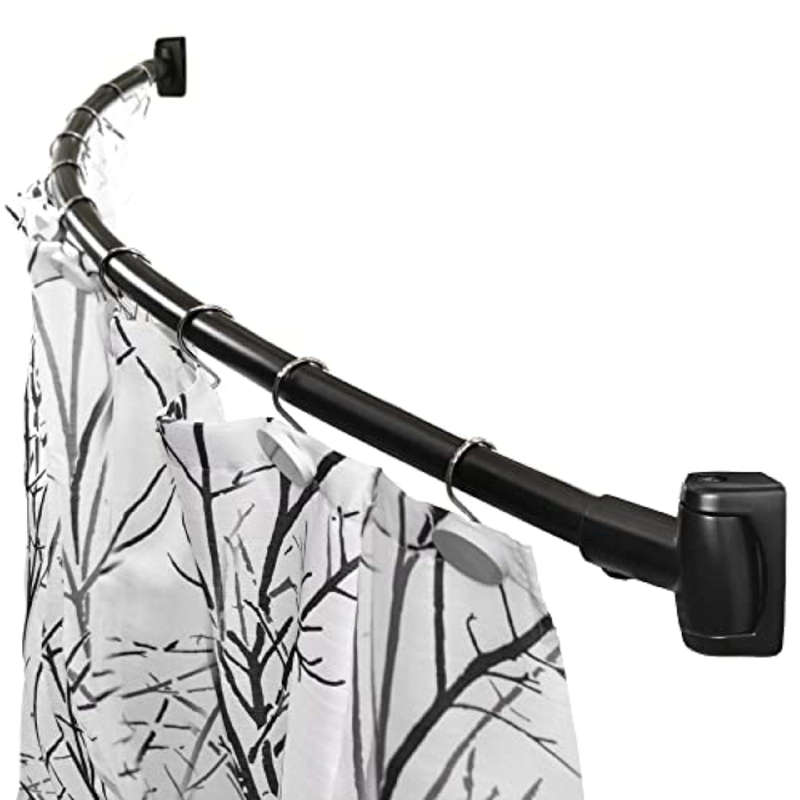 Pluviah 60-Inch Stainless Steel Curved Shower Curtain Rod