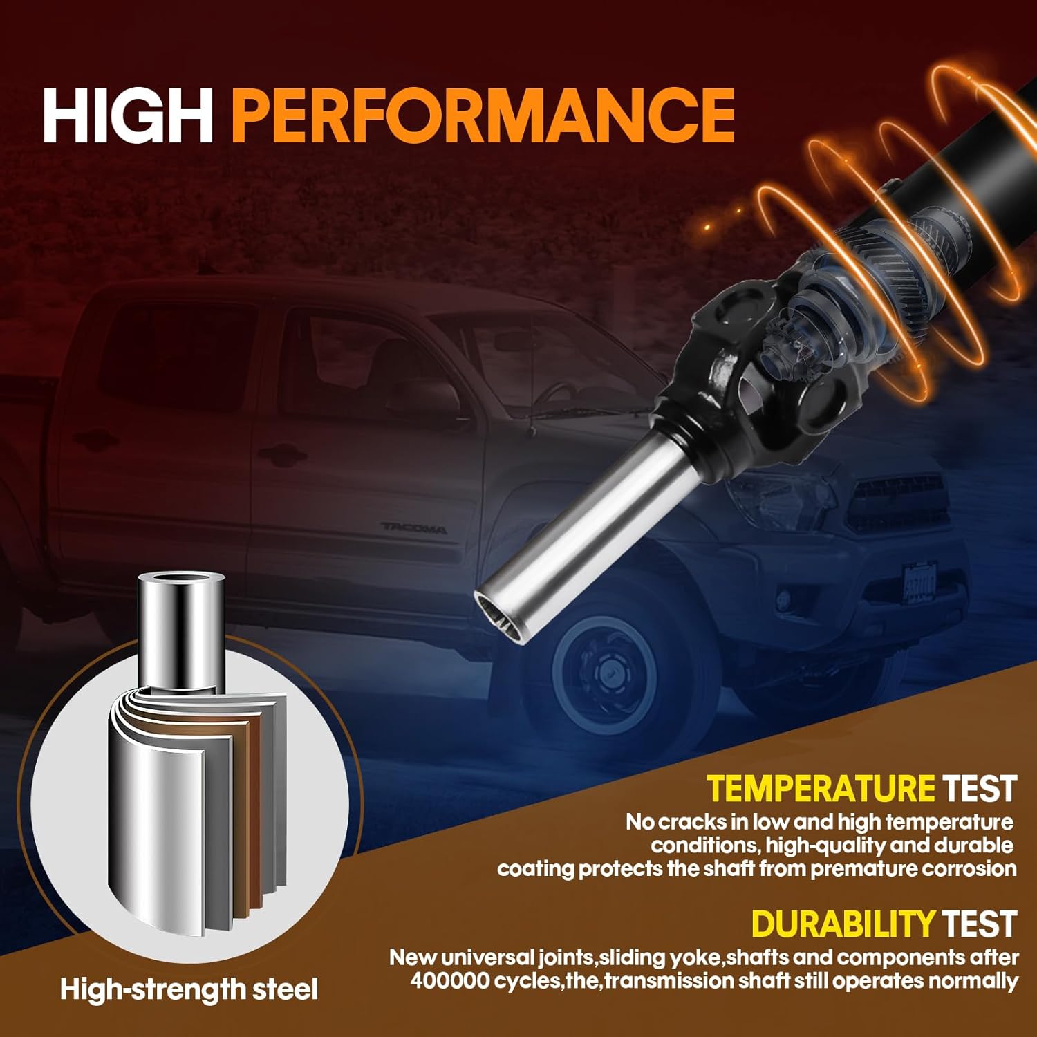 79.92" Rear Drive Shaft Assembly Fit for Toyota Tacoma Pre Runner 2005-2015 [V6 4.0L RWD], Replaces 3710004352, 936726 (Crew Cab Pickup, Extended Cab Pickup)