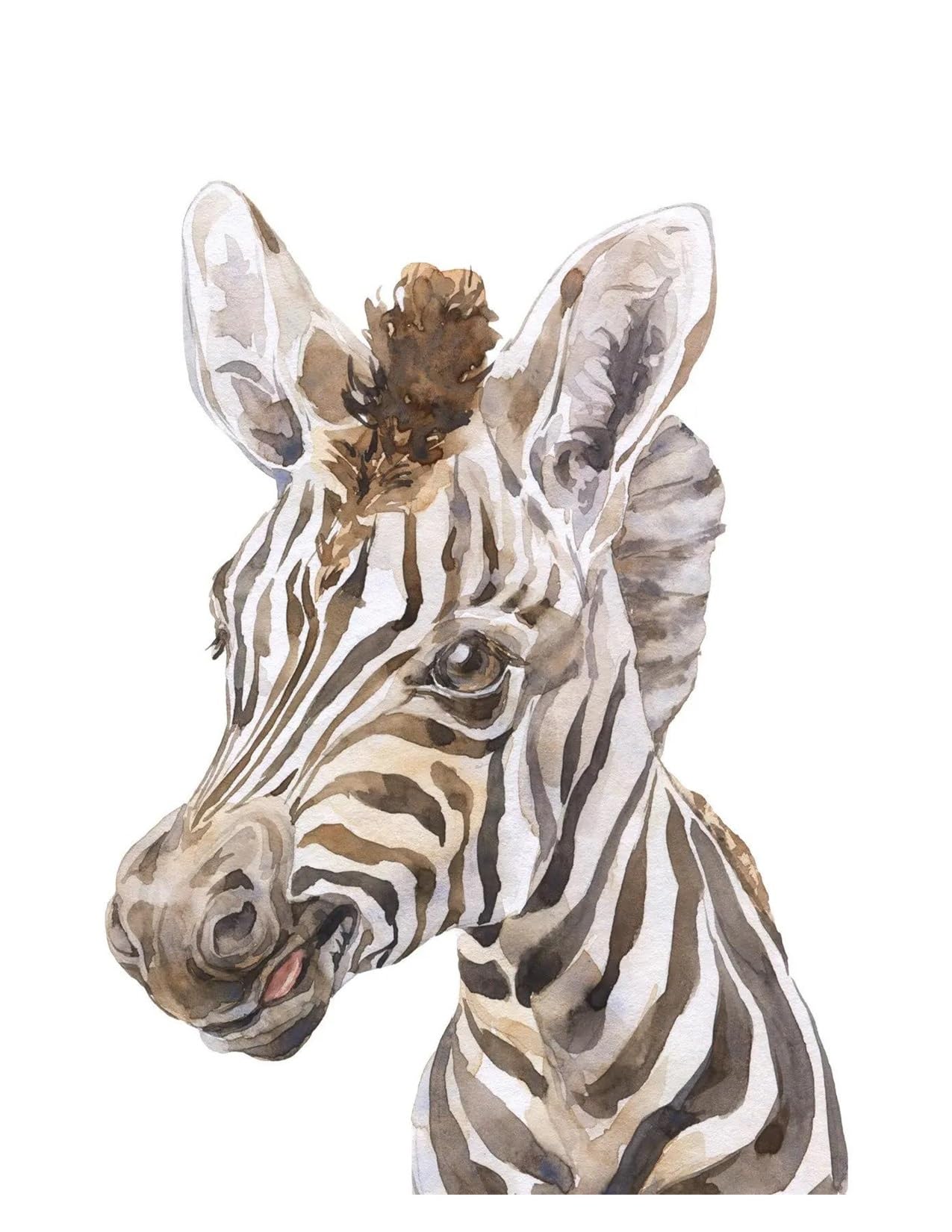 Tableaux décoration murale moderne affiches aquarelles d'animaux rhinocéros