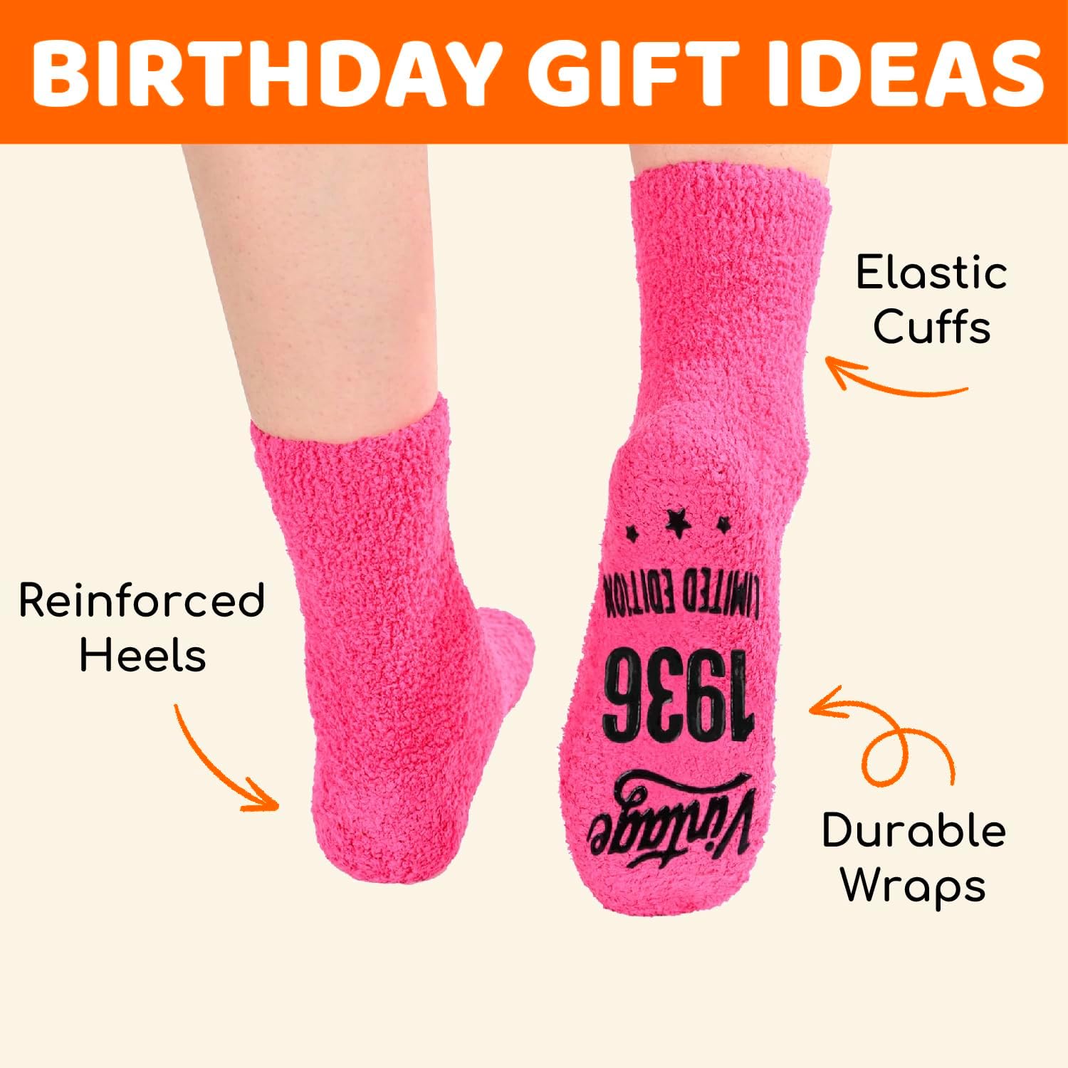 HAPPYPOP Birthday Gifts Ideas for Women - Socks for 80-90 Year Olds Seniors Elderly - Image 4