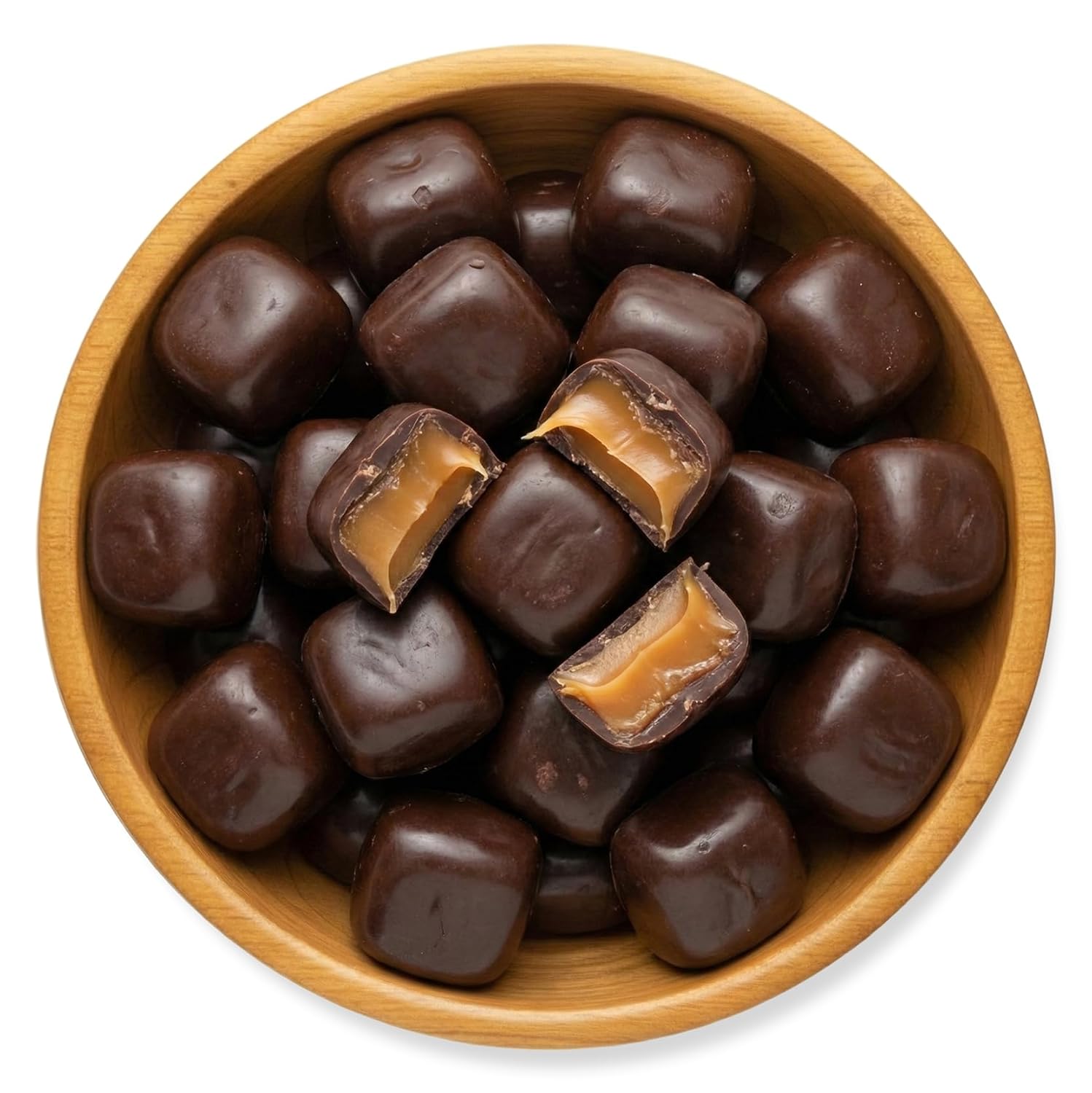 NY Spice Shop Dark Chocolate Sea Salt Caramels - 1 Pound Gourmet Chocolate Candy for Holidays - Sweet & Salty Treats, Chocolate Covered Caramels, Artisan Gift Box, Holiday Sweets & Stocking Stuffers