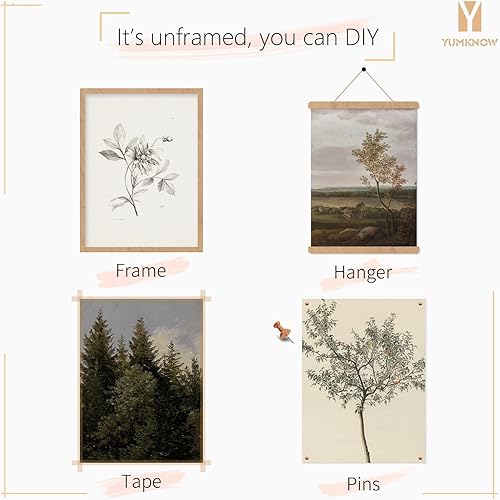 Miniatura 7 de Decoración de pared rústica grande de 11 x 14 pulgadas, 6 campos franceses, cuadro bohemio Art Deco Victoria para baño, póster moderno de cocina de