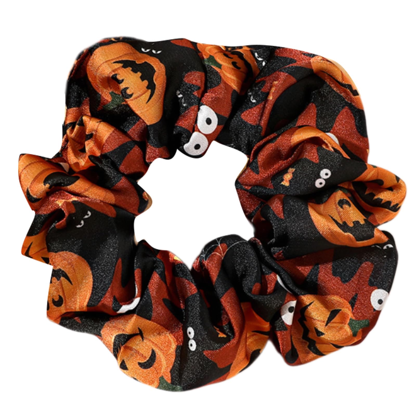 Fentency Halloween Hair Scrunchies Elastic Satins Hair Ties Ponytail Holders Hair Bands Halloween Accessories for Women Girls