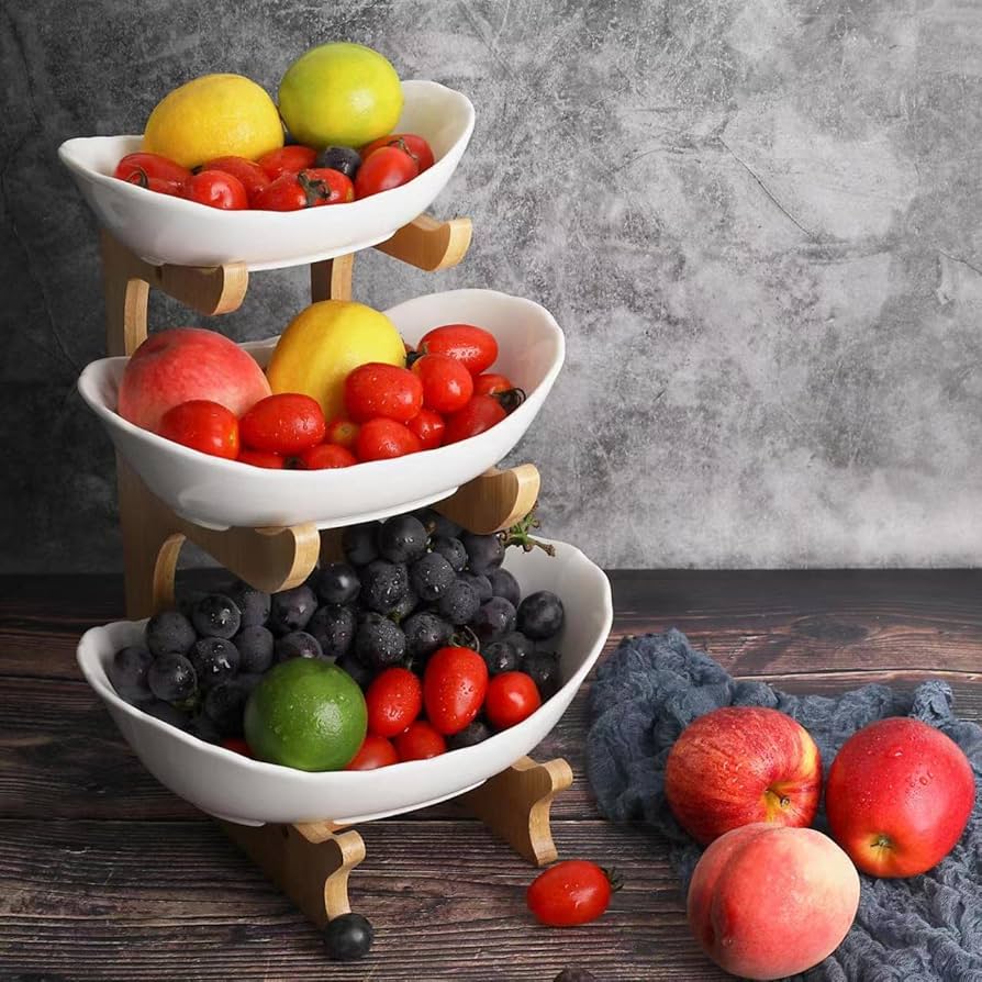 Amazon.com: SEVEN SPARTA Fruit Bowl for Kitchen Counter - 3