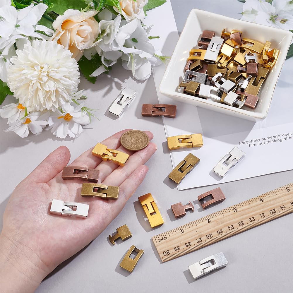 Fermagli A T PandaHall 40 Set - Chiusure In Lega Tibetana Per Braccialetti E Collane Fai Da Te