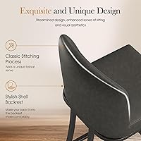 Vista 40 de Sophia & William Taburetes de bar de 24 pulgadas para isla de cocina, taburetes de bar de altura de mostrador con respaldo, sillas de bar modernas