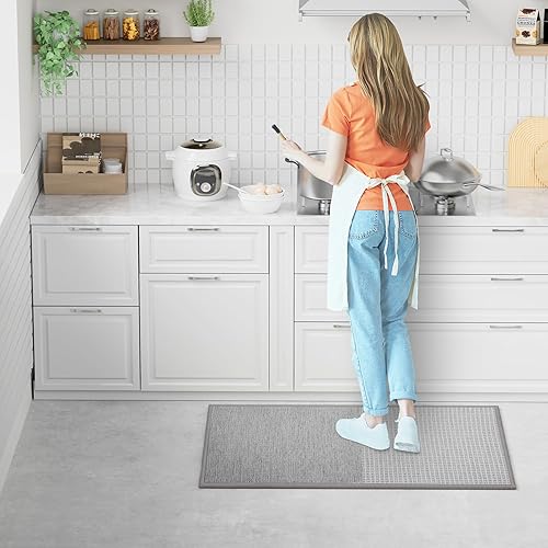 Miniatura 5 de Tapete de cocina, de goma antideslizante, lavable, absorbente para piso, lavable a máquina, para frente del fregadero, puerta, lavandería, entrada,