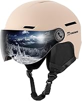 SNOWER 2-in-1 Ski Snowboard Helmet with Detachable Goggles - Adjustable Fit, 10 Vents, Men Women