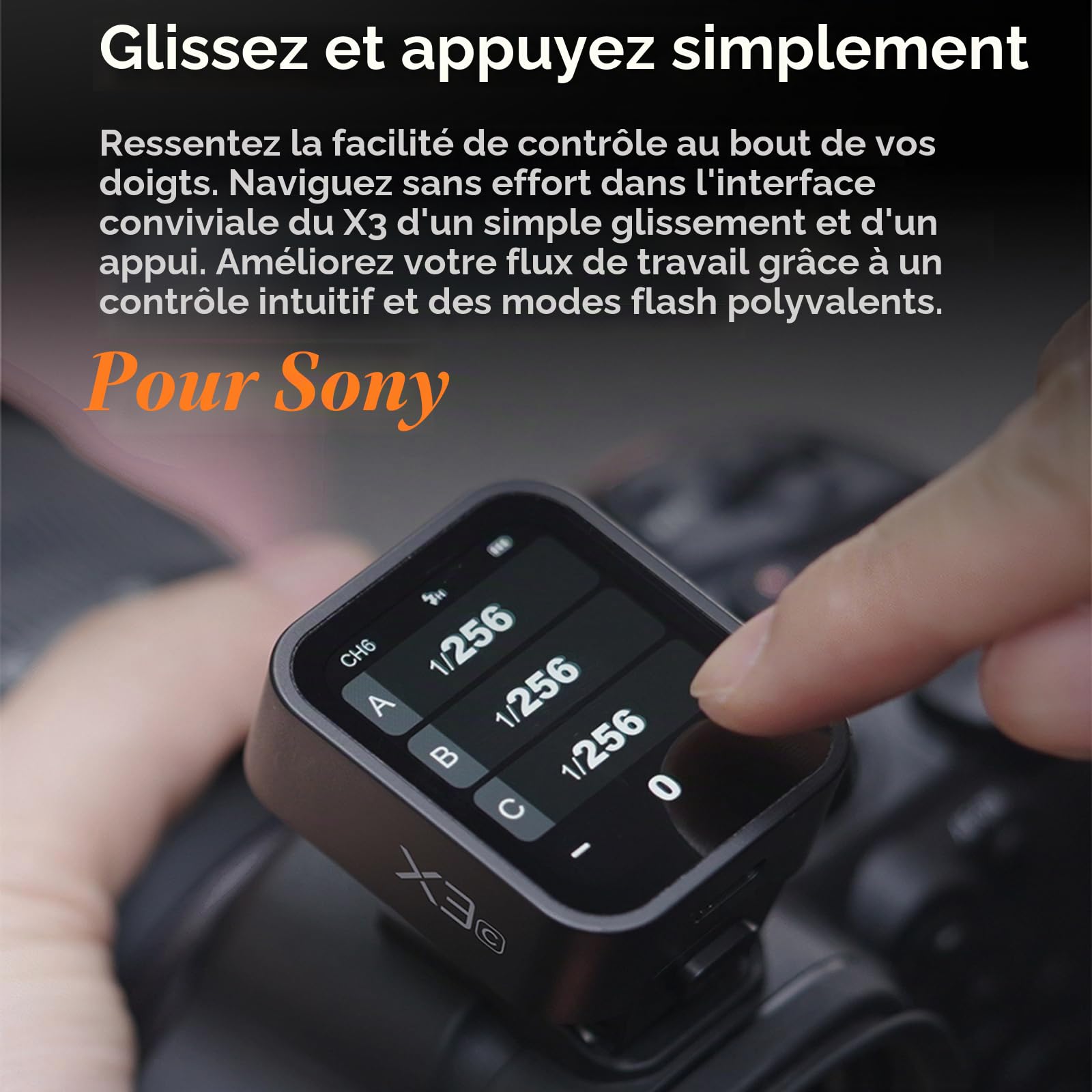GODOX X3S X3 S X3-S Déclencheur de Flash sans Fil TTL, émetteur de Flash à écran Tactile pour appareils Photo Sony, Batterie intégrée (Version de Mise à Niveau Godox X2T / Xpro/XProII)