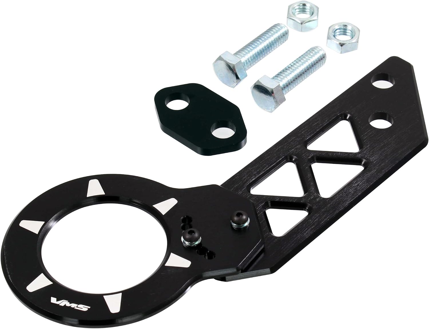 Racing Black Rear Adjustable T6061 CNC Billet Anodized Aluminum Towing Tow Hook Compatible with Honda Civic SI Si 06-09 2006-2009