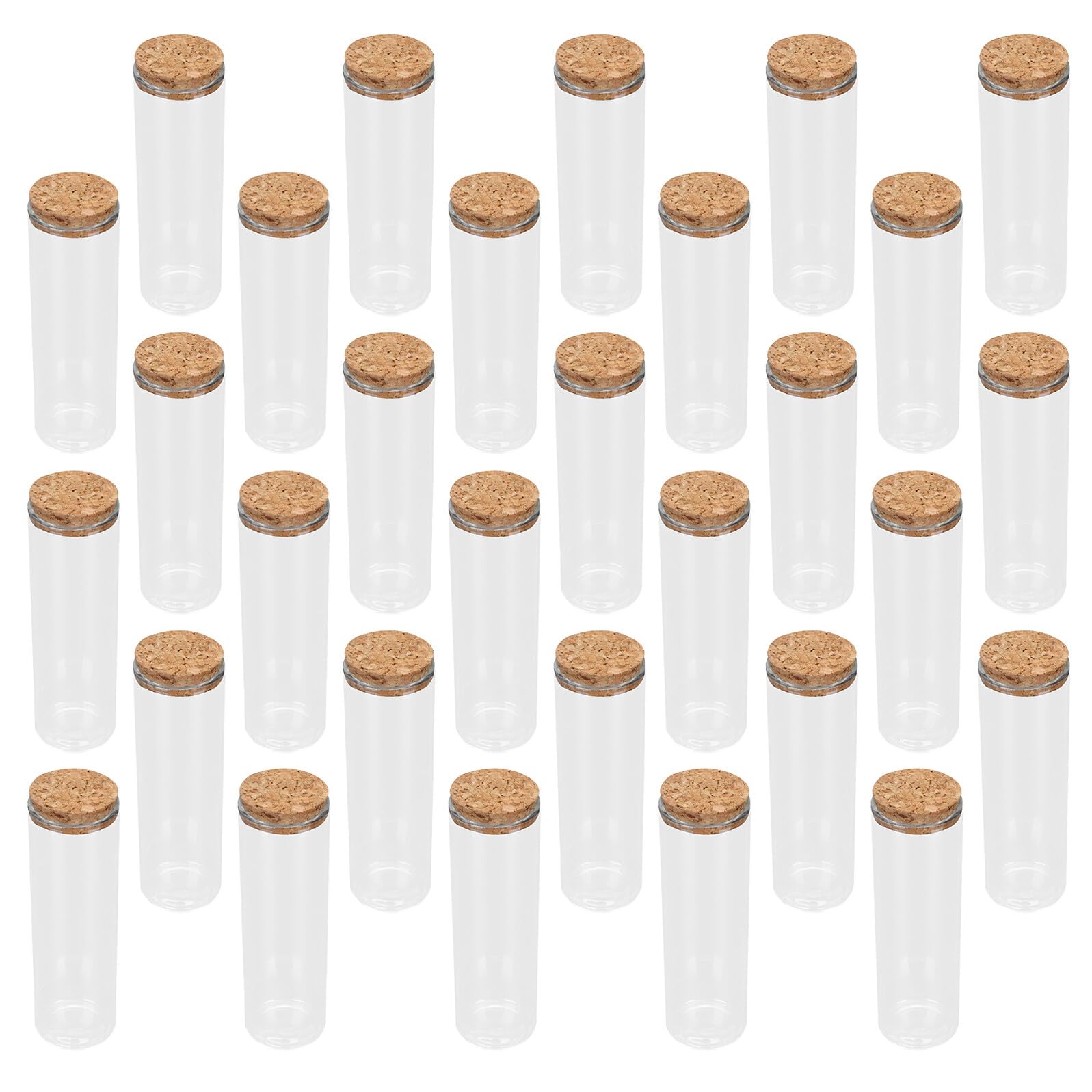 NUOBESTY 40 Stück 40 Stück Kleine Glasfläschchen mit Korkverschluss 30 Ml Reagenzgläser aus Klarem Glas mit Flachem Boden Dicht Verschließbare Zauberfläschchen für Selbstgemacht
