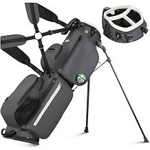 Lightweight 3-Way Golf Stand Bag &ndash; Compact Carry/Range Bag for 6&ndash;8 Clubs, Top Handle, Dual Strap, Multiple Pockets, Ideal for Practice &amp; Par 3