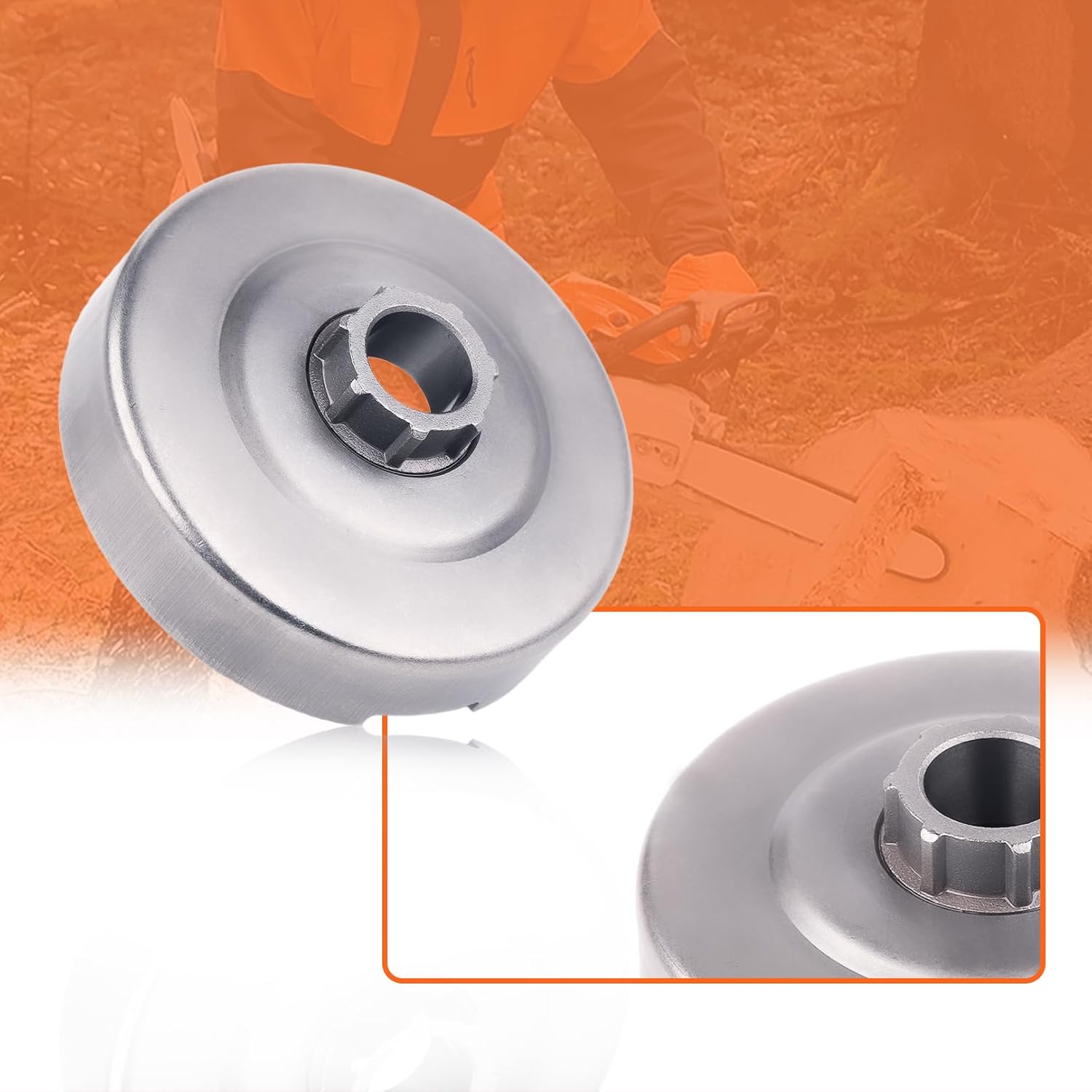 Clutch Drum Sprcoket Kit For Husqvarna 365 X-Torq, 372 372XP X-Torq XPX Chainsaw, Clutch Drum, Clutch, Rim Sprocket, Clutch Washer, Needle Bearing, E-Clip.