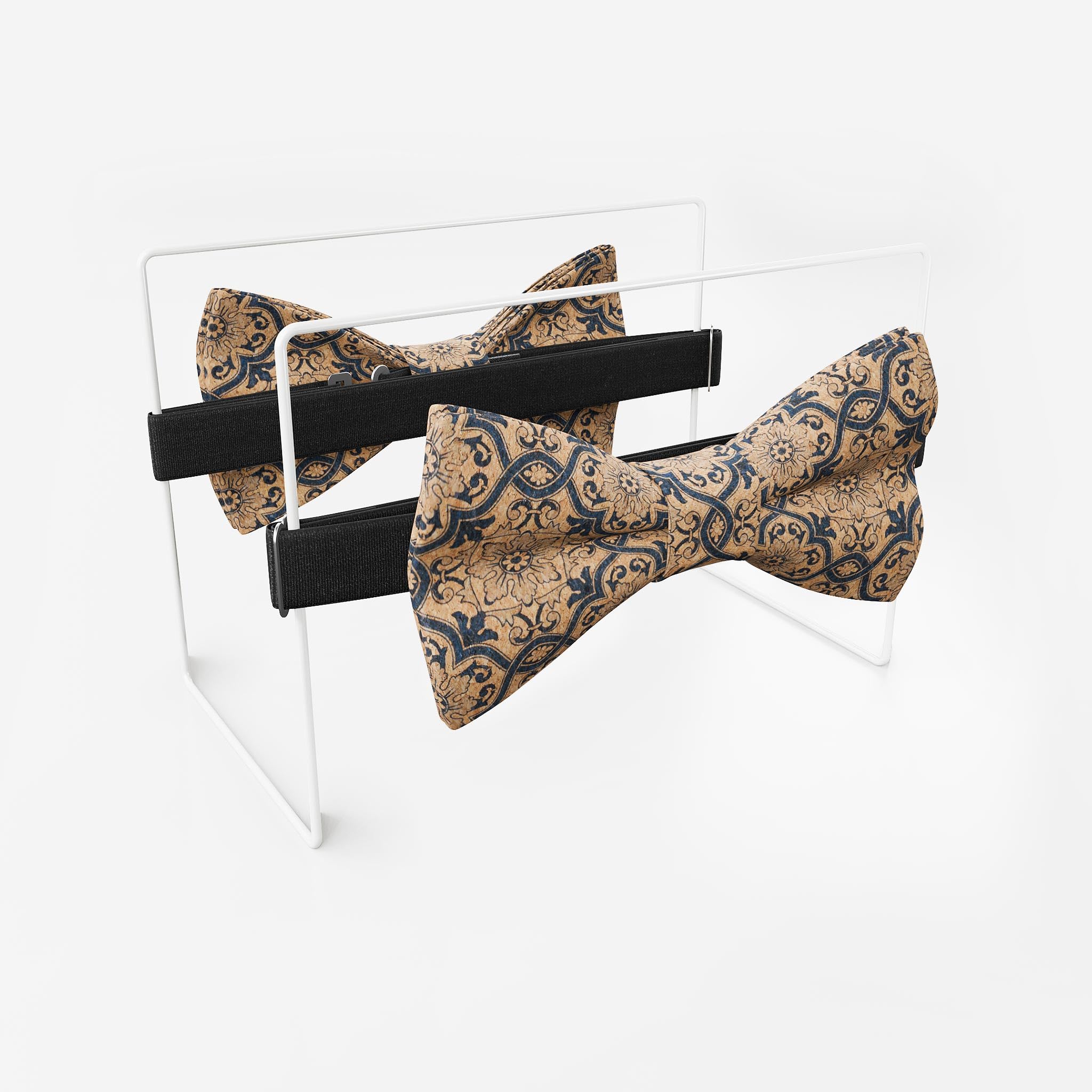 Papillon da Uomo in Sughero | Barocco Blu | Papillon Vegano | Classic Butterfly | Papillon da Matrimonio | Fatto a Mano in Germania
