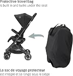 Maxi-Cosi Lara Ultra Poussette compacte, Airplane Carry-on Conforme pour le voyage, Léger, plis à une main, grand rangement, inludes sac de voyage Essential Black
