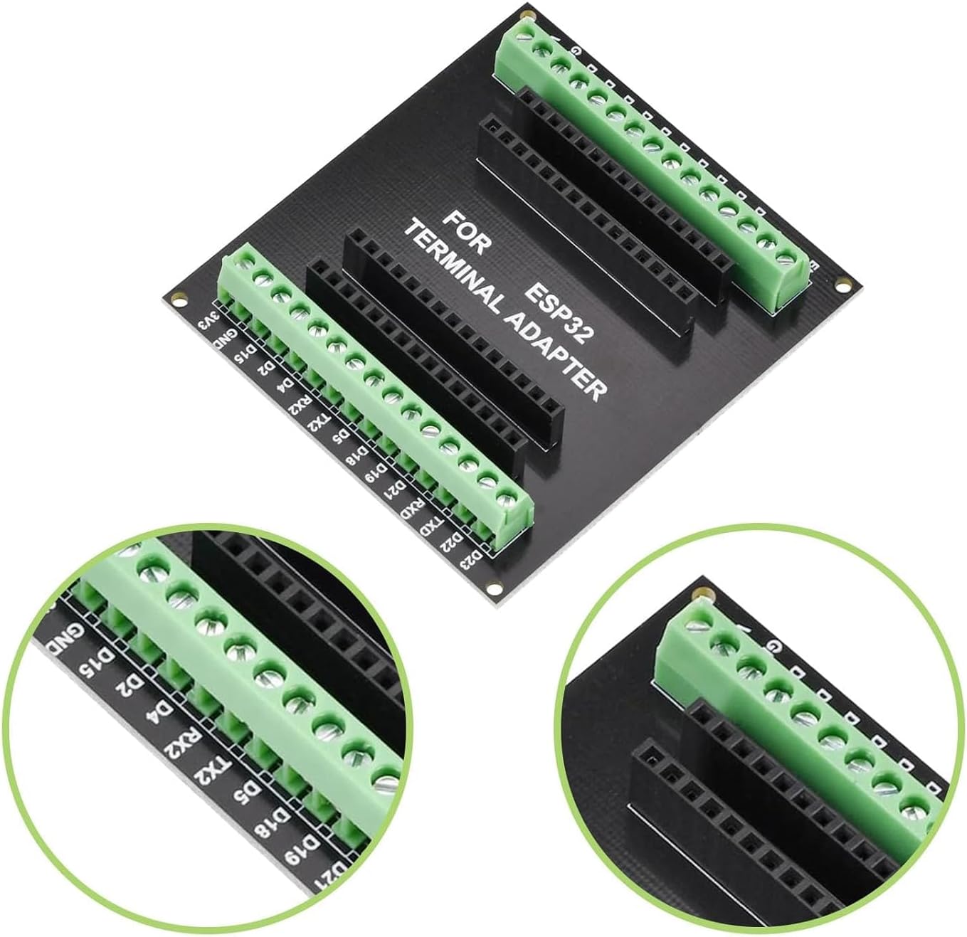 2 sztuki ESP32 Breakout Board do 30PIN ESP32 deska rozwojowa 2 4 GHz Dual Core WLAN WiFi Bluetooth 2 w 1 mikrokontroler ESP-WROOM-32 chip do Arduino