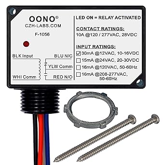 SPDT 10Amp Power Relay Module, Plastic Enclosure and Pre-Wired (AC/DC 12V)