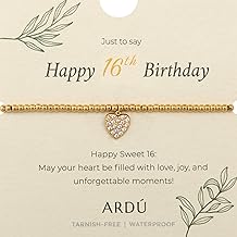 Ardú Aeon Happy Birthday Bracelet - Beaded Stainless Steel Bracelet with Heart Charm, Non-Tarnish & Sweatproof | Jewellery Gift for Daughter, Cousin, Friend & Sister