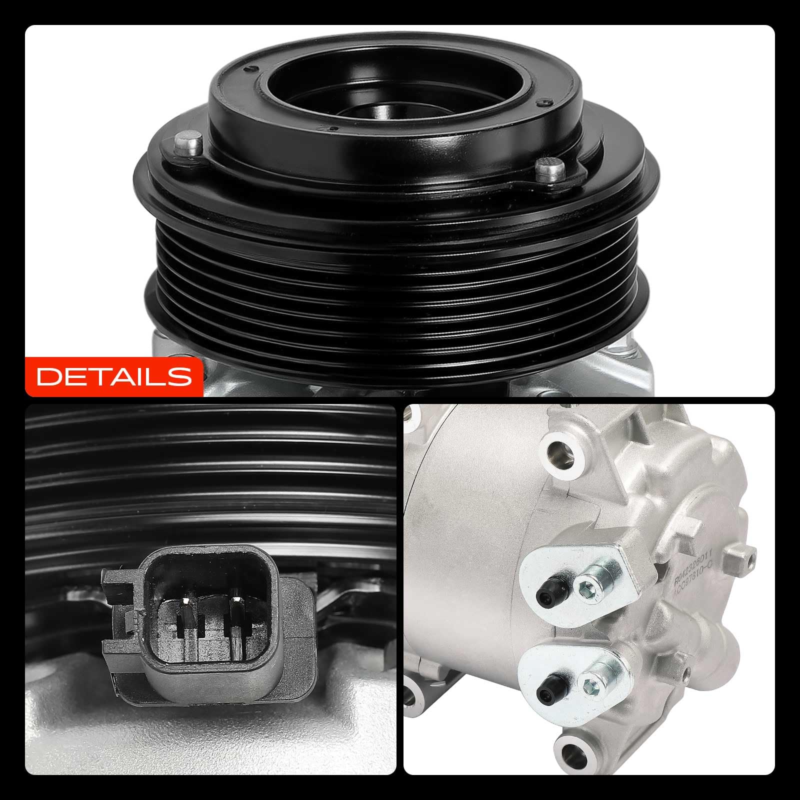 Frankberg Klimaanlagen Kompressor mit Kupplung Kompatibel mit Fiesta Stufenheck Fiesta VI CB1 CCN Focus III B-Max JK Replace# AV1119D629BB, Öl vorbereift