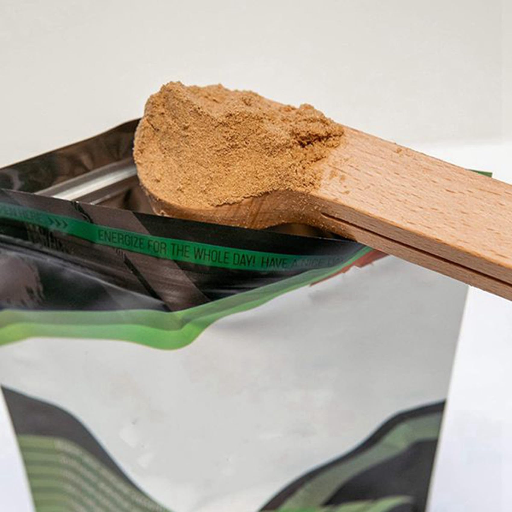 50 cucchiaini da caffè in legno e clip per sacchetti, misurino 2 in 1 per sacchetti sigillanti, per fagioli, caffè espresso, tè