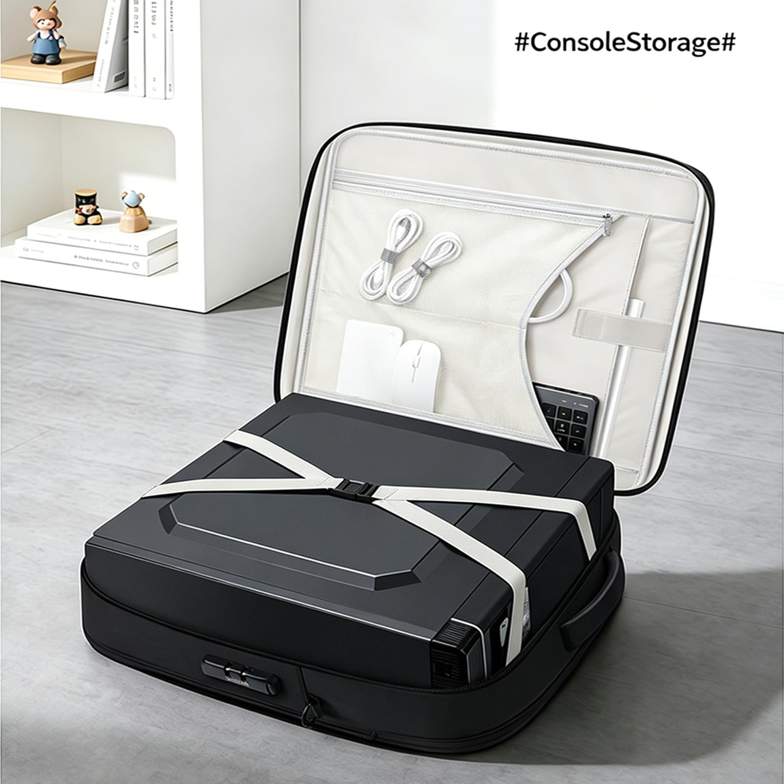Zaino imbottito per computer desktop Host Borsa Shoudler per laptop da 15,6 pollici Torre di Trasporto Tastiera Cable Bag