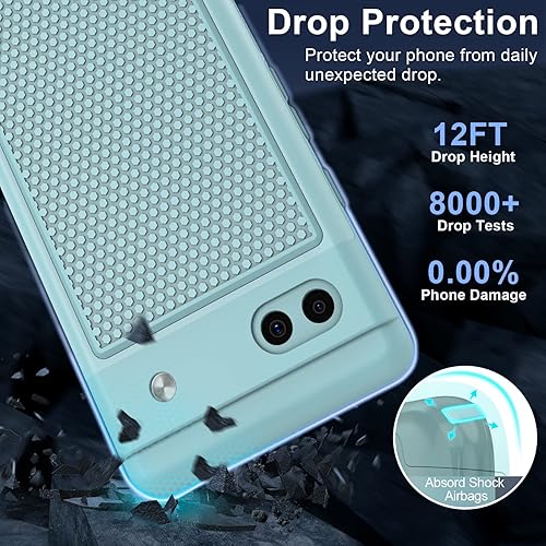 Miniatura 2 de JXVM Funda para teléfono Google Pixel 6a funda protectora de doble capa resistente para teléfono celular, a prueba de golpes, con parte trasera