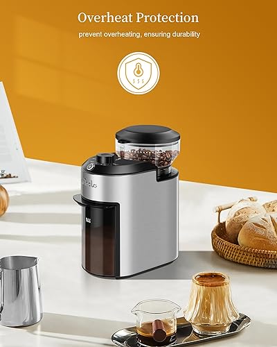 Miniatura 5 de Wancle Molinillo de café eléctrico con 28 ajustes de molienda, 2-12 tazas de capacidad para café expreso, goteo y prensa francesa, molinillos de