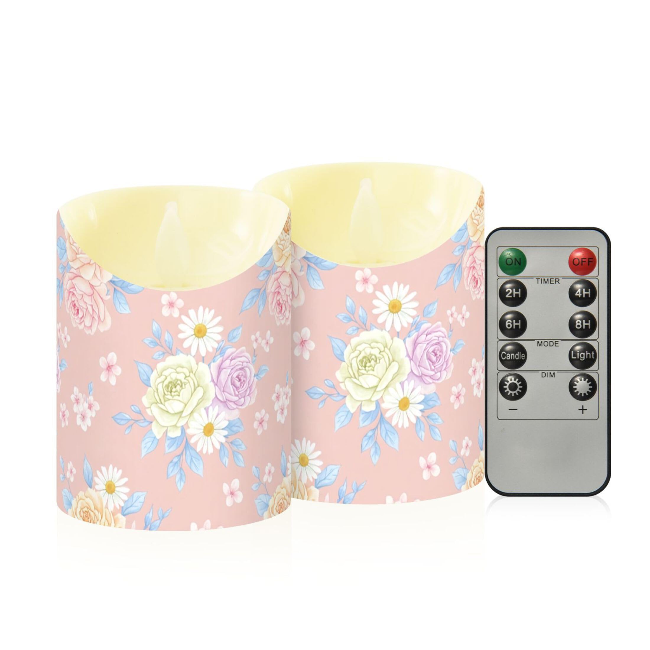 Kutsu Flameless Candles Set of 2, Battery Operated LED Flickering Candles