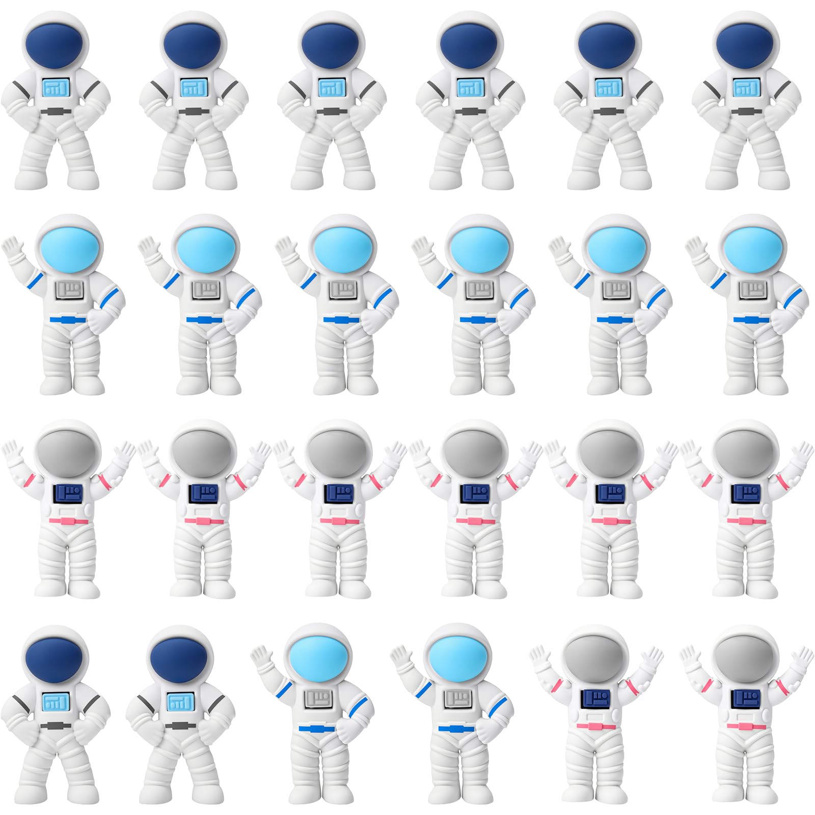 Resurhang 24 Pcs Space Themed Erasers Astronaut Figurines Eraser