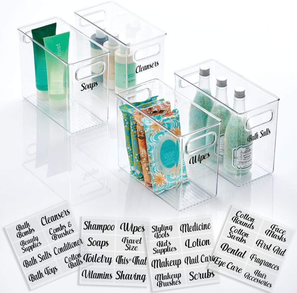 mDesign Storage Bins with Builtin Handles for Organizing