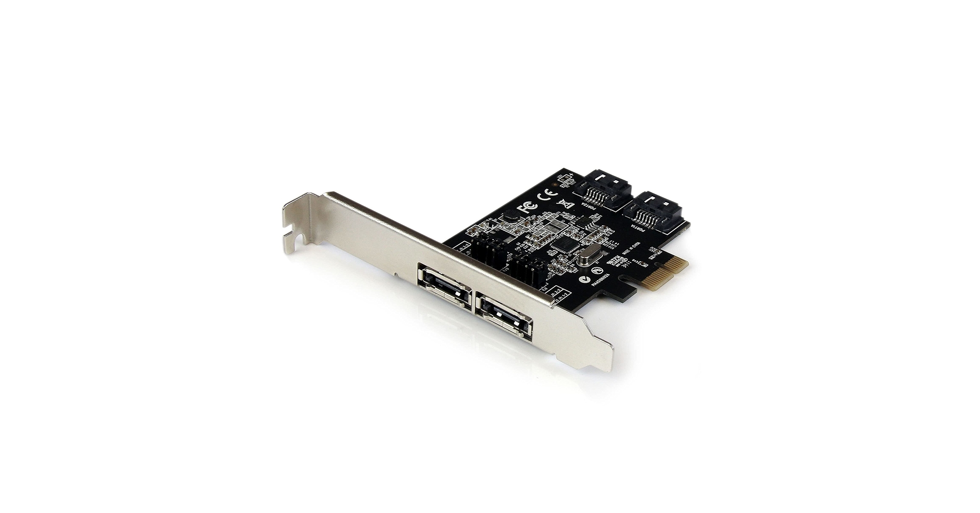StarTech.com 2 Port PCI Express SATA 6 Gbps eSATA Controller Card - Dual Port PCIe SATA III Card - 2 Int/2 Ext - SATA III 6Gbps (PEXESAT322I)
