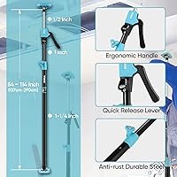 Vista 2 de SHALL Poste de Soporte para Gato de Gabinete, Sistema de Varilla de Soporte Rápido Telescópico de Acero de 54-114 pulgadas, Herramienta de Tercera