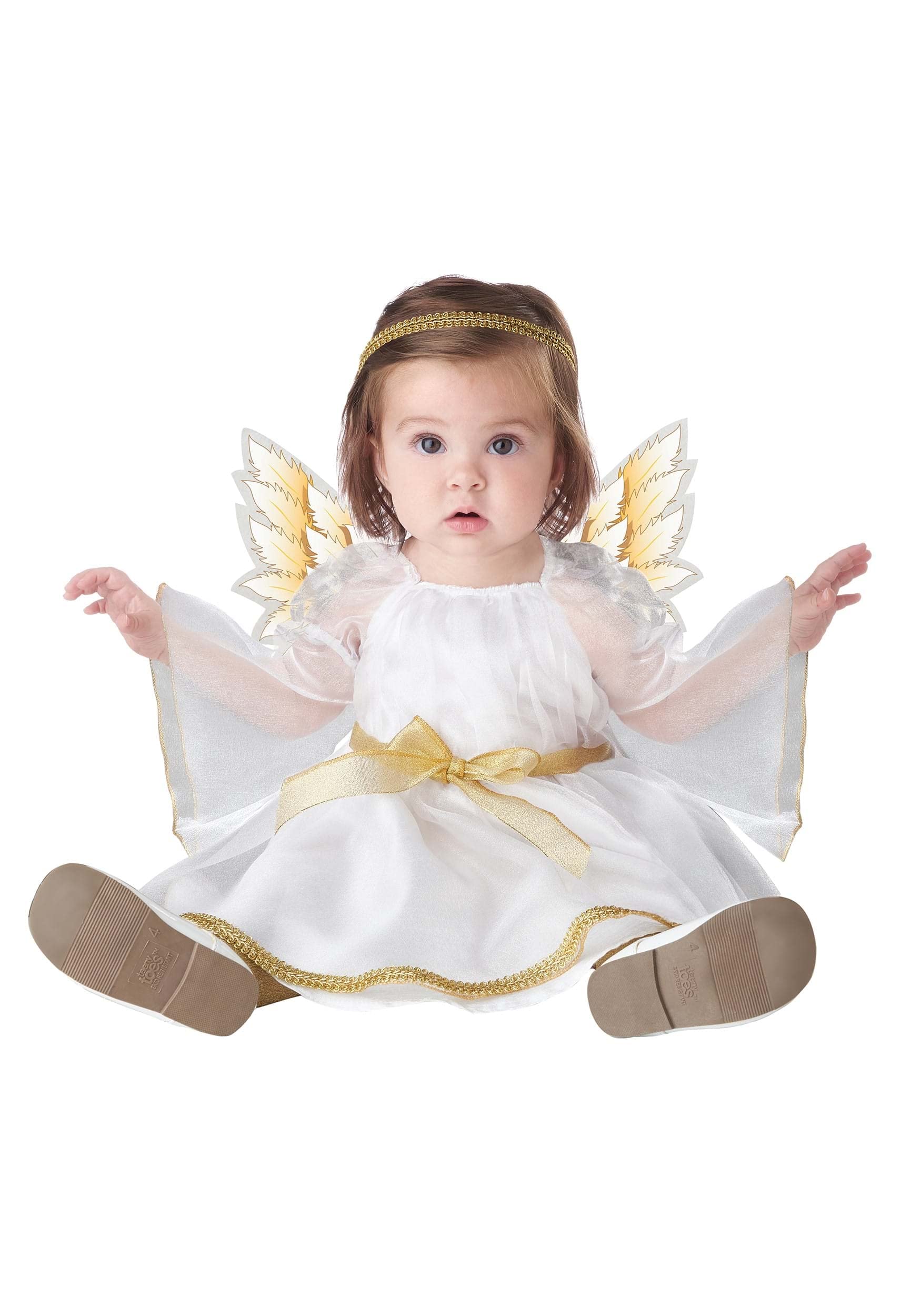 California Costumes Unisex-Krippen-Kostüm, kleiner Engel, 6-12 Monate, Weiß, Gold