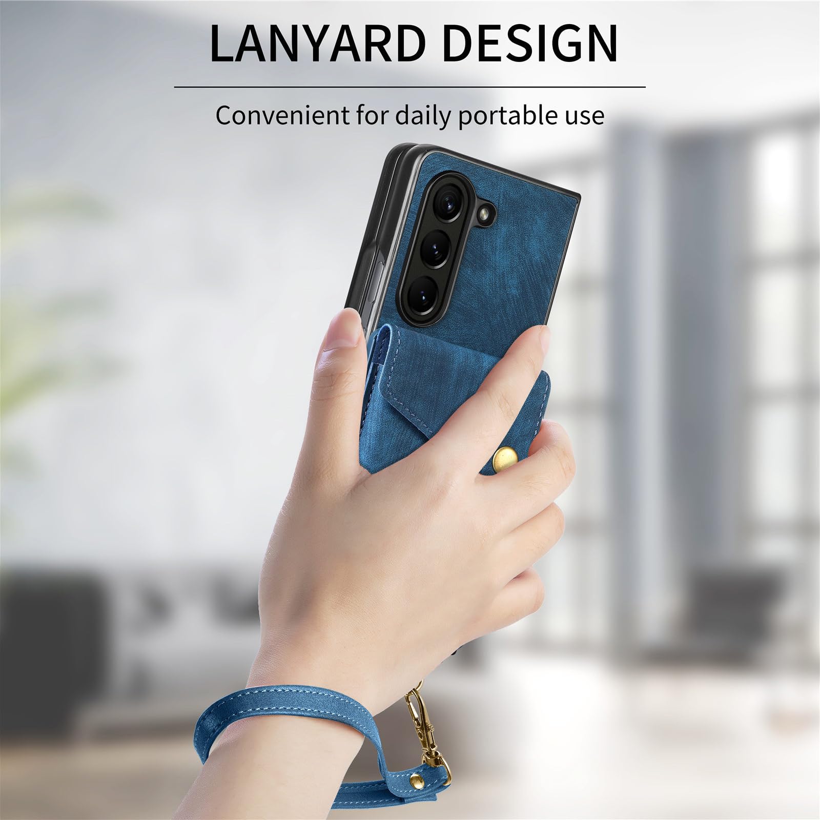 Custodia A Portafoglio For Samsung Galaxy Z Fold 8 Ultra, Chiusura Magnetica Protettiva Con Cinghia Da Mano Porta Carte Di Credito Funzione Cavalletto Cover For Telefono Cover In Pelle(Purple)