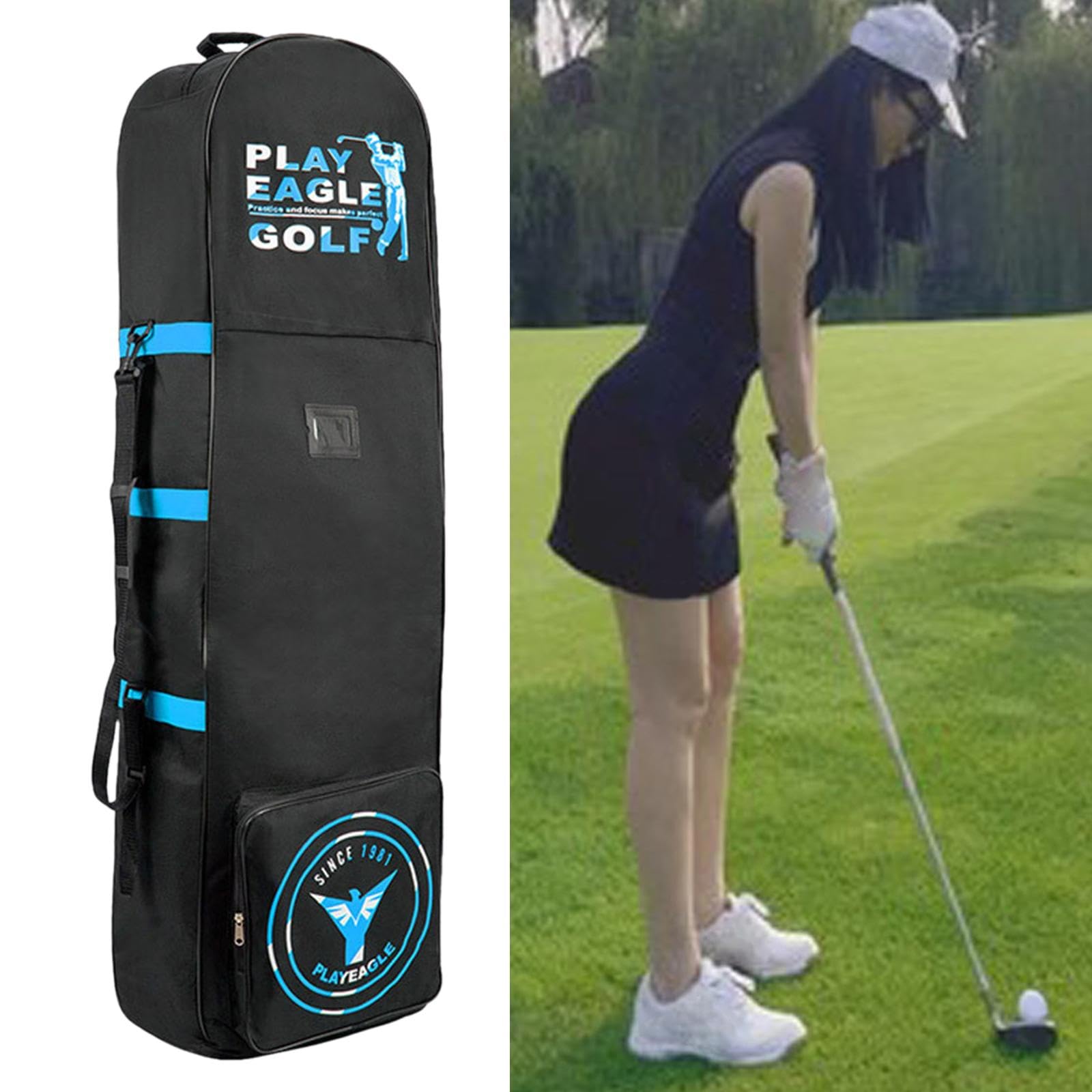 Sac de Voyage de Golf Rockible avec roulettes, Bleu