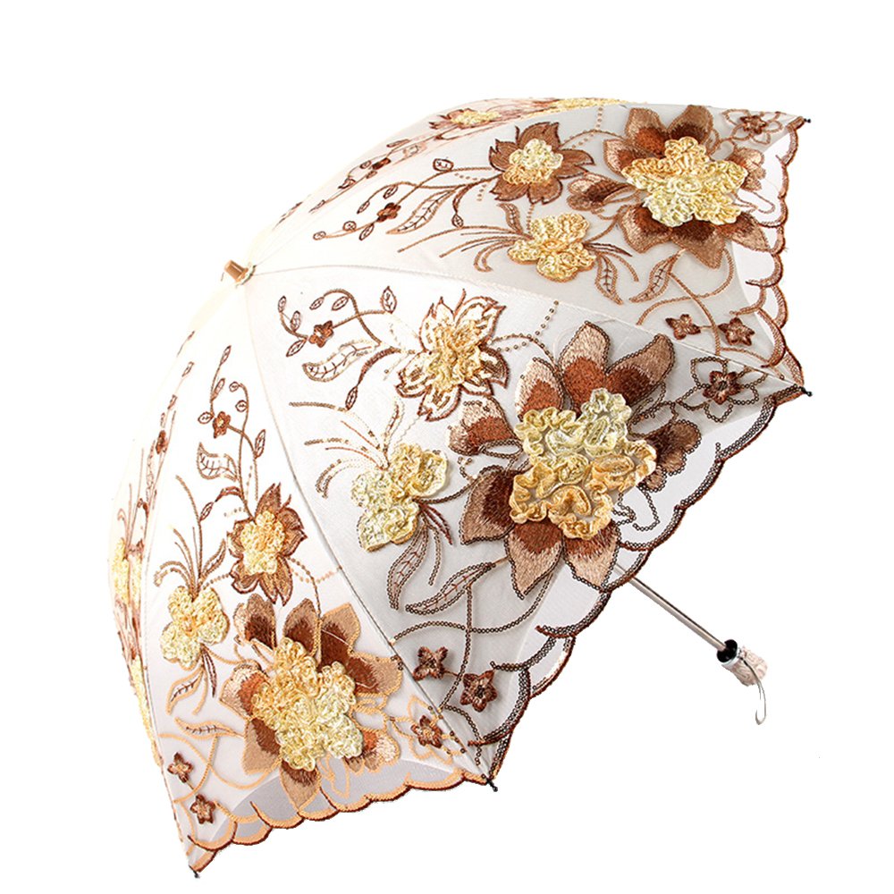 Honeystore Flower Lace Parasols for Wedding Party Lace Bridal Umbrella