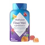 Vitafusion Fiber Well + Probiotics Gummies for Adults – 3g Fiber per Serving for Digestive Health and Probiotics*, 60 Count