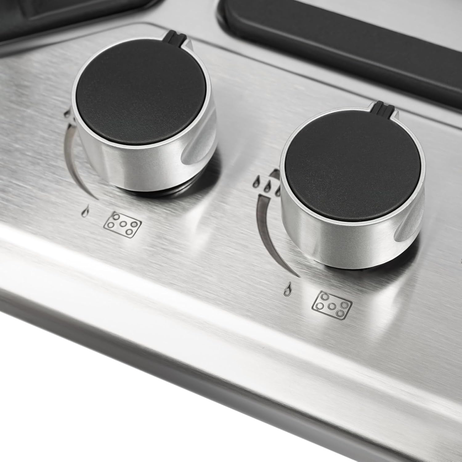 Propane Gas Cooktop, 5 Burner Built-in Stainless Steel Gas Stove Top, LPG/NG Dual Fuel Auto Ignition Gas Hob, for RV, Apartment, Indoor Outdoor Cooking