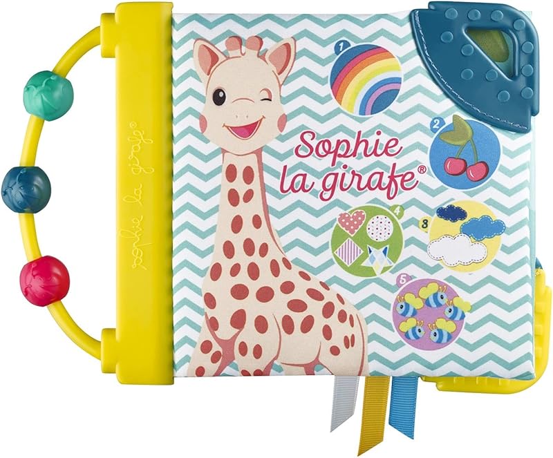 SOPHIE LA GIRAFE - Plastique 1 Livre d'Eveil pour les bébés Multicolore - Nombreuses Activités - Développer ses Sens : l'Ouie, le Toucher, le Gout et l'Odorat et la Vue - Apprendre en s'Amusant