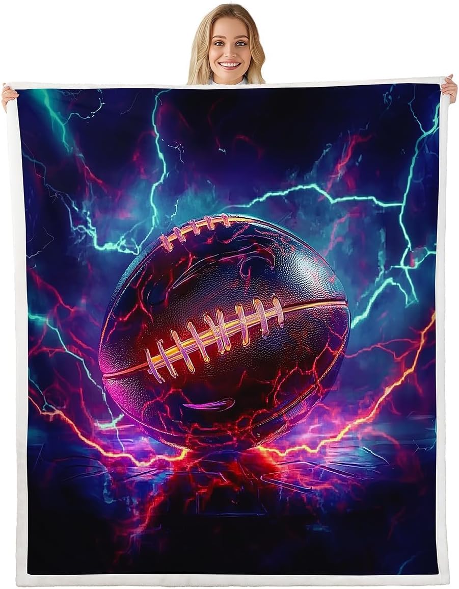 Erosebridal Volleyball Throw Blanket Sports Theme Fleece Blanket for Girls Boys Kids Bed,Volleyball Game Sherpa Blanket Room Decor Volleyball Player Plush Bed Blanket Twin 60"X80"