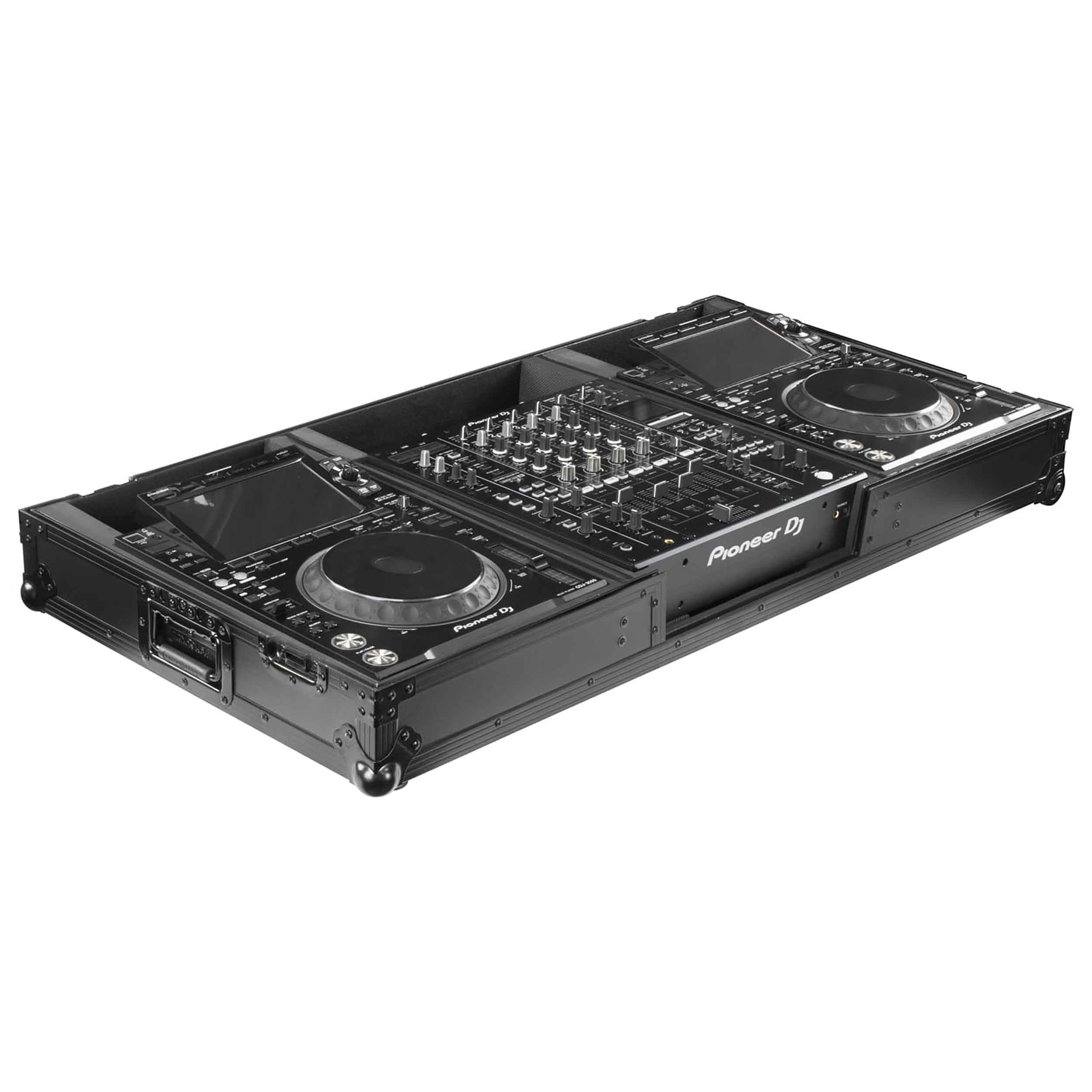 Odyssey Black Label DJ Coffin Flight Case with Wheels for DJM-A9 and CDJ-3000 or Similar Size Gear